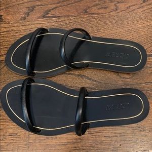 JCrew black slides